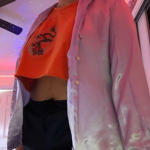 Purple Silk button up shirt